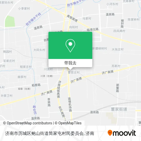 济南市历城区鲍山街道简家屯村民委员会地图