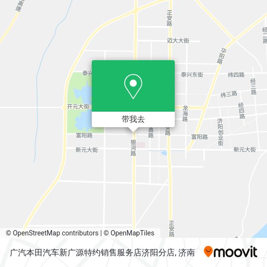 广汽本田汽车新广源特约销售服务店济阳分店地图