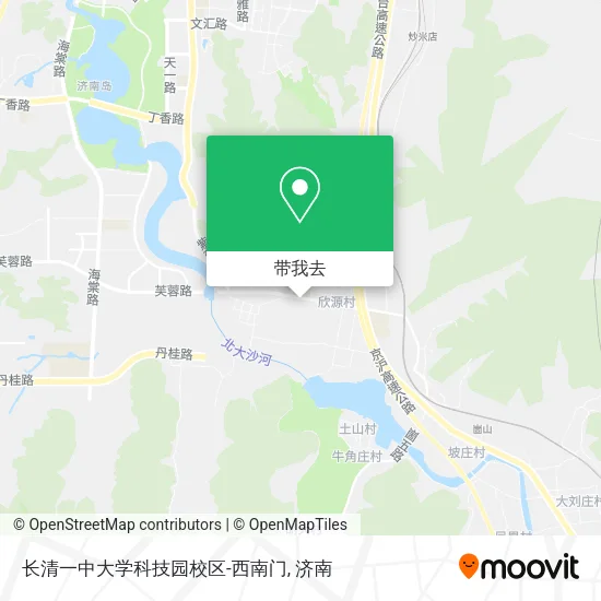 长清一中大学科技园校区-西南门地图