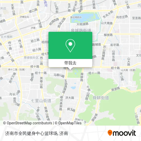 济南市全民健身中心篮球场地图