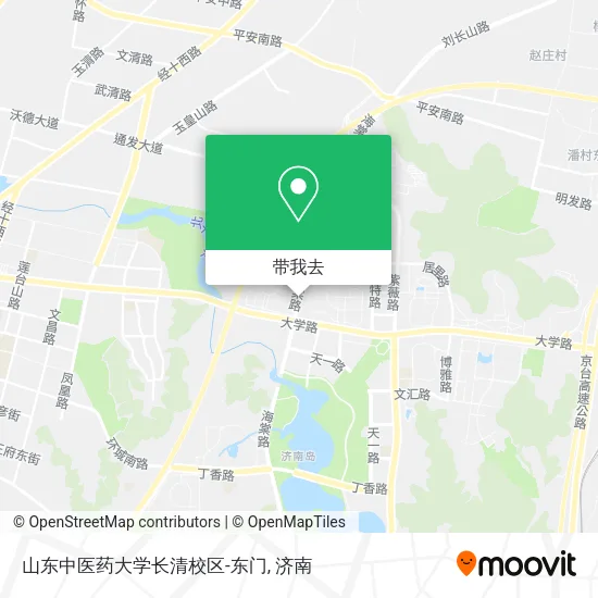 山东中医药大学长清校区-东门地图