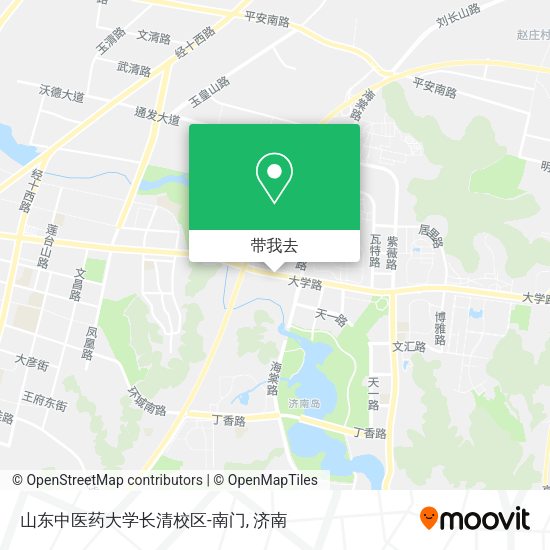 山东中医药大学长清校区-南门地图