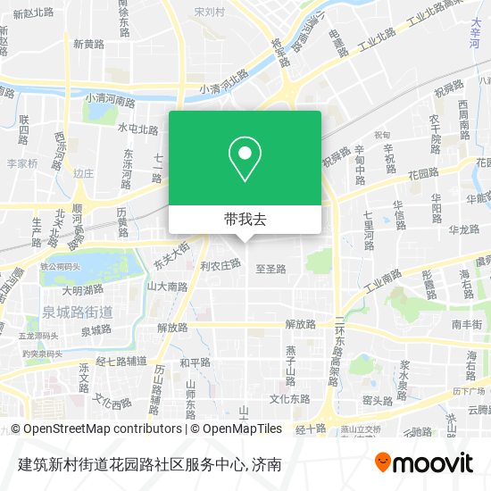 建筑新村街道花园路社区服务中心地图
