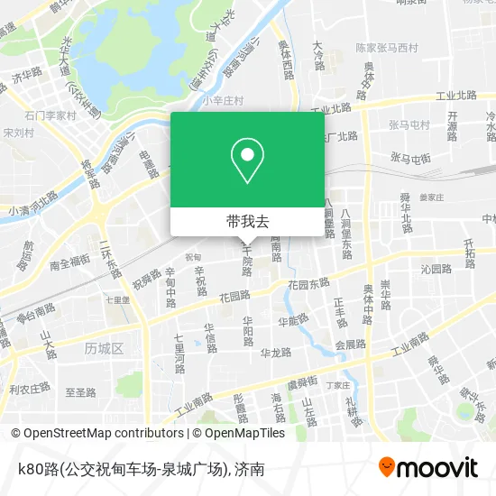 k80路(公交祝甸车场-泉城广场)地图