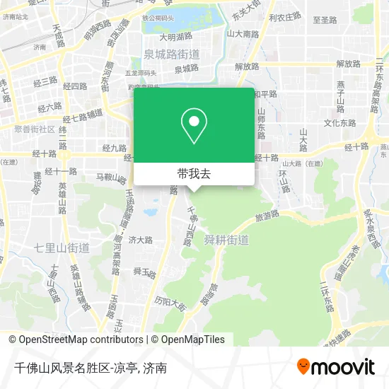 千佛山风景名胜区-凉亭地图
