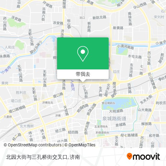 北园大街与三孔桥街交叉口地图