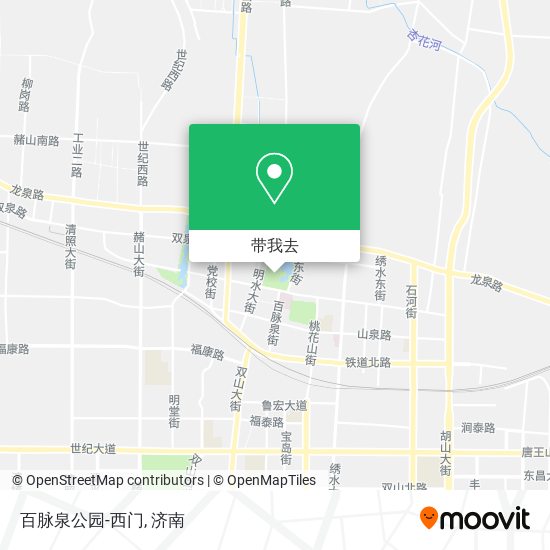 百脉泉公园-西门地图