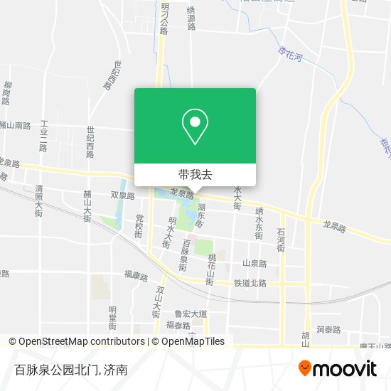 百脉泉公园北门地图