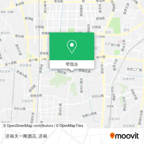 济南天一阁酒店地图