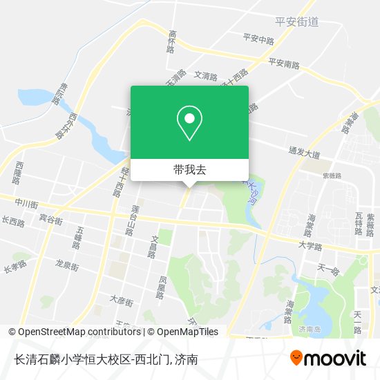 长清石麟小学恒大校区-西北门地图