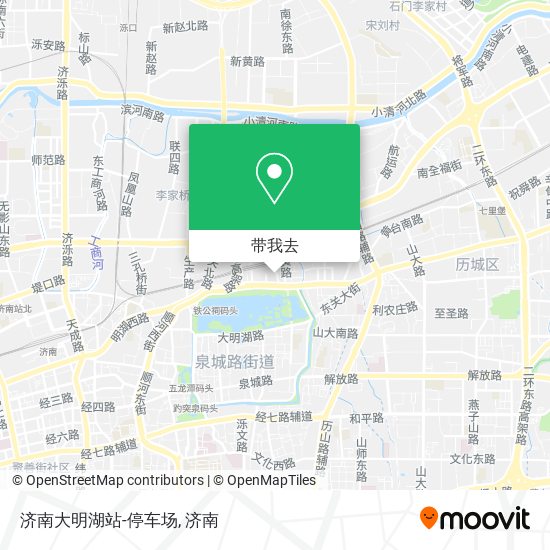 济南大明湖站-停车场地图