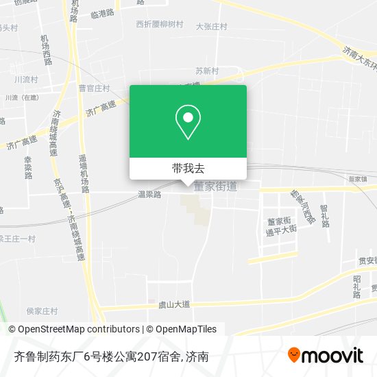 齐鲁制药东厂6号楼公寓207宿舍地图