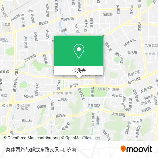 奥体西路与解放东路交叉口地图