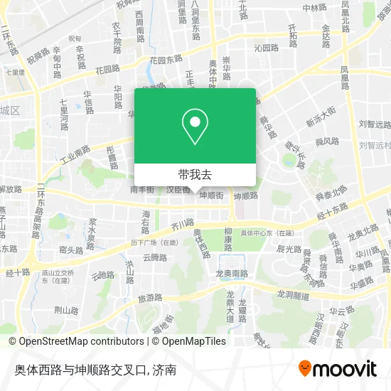奥体西路与坤顺路交叉口地图