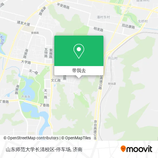 山东师范大学长清校区-停车场地图