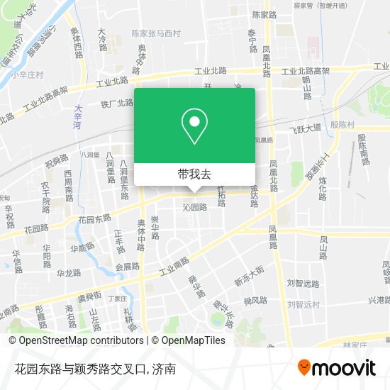 花园东路与颖秀路交叉口地图