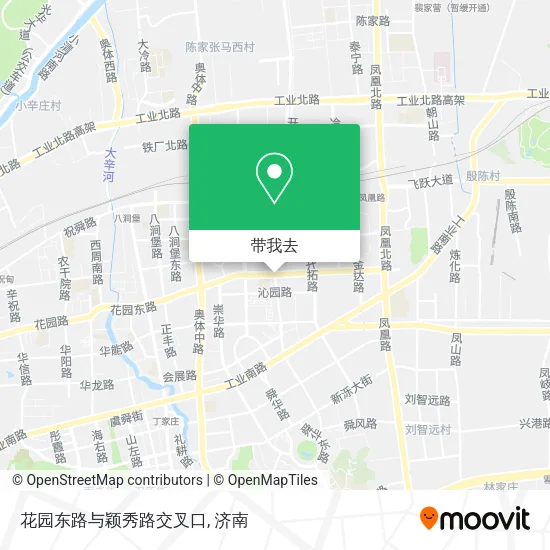 花园东路与颖秀路交叉口地图
