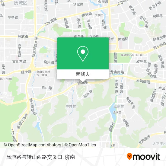 旅游路与转山西路交叉口地图