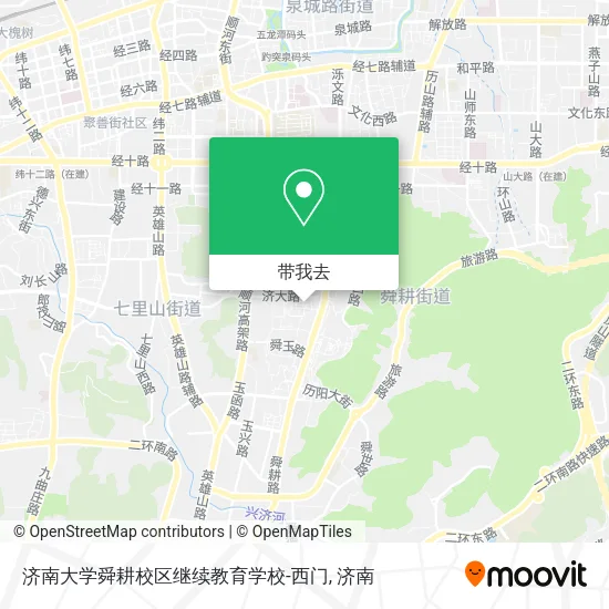 济南大学舜耕校区继续教育学校-西门地图