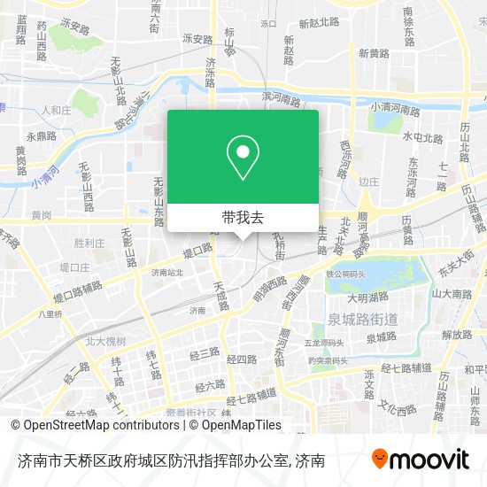 济南市天桥区政府城区防汛指挥部办公室地图