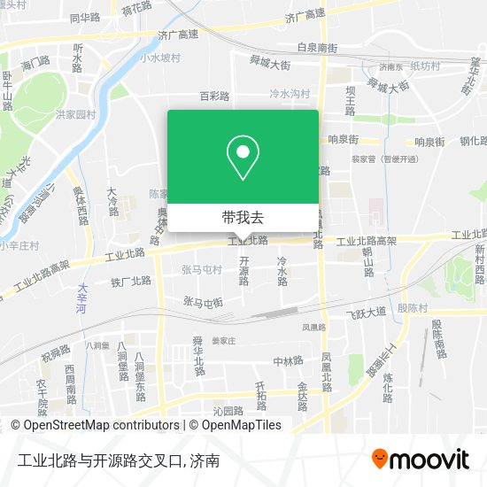 工业北路与开源路交叉口地图