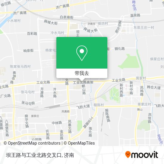 坝王路与工业北路交叉口地图