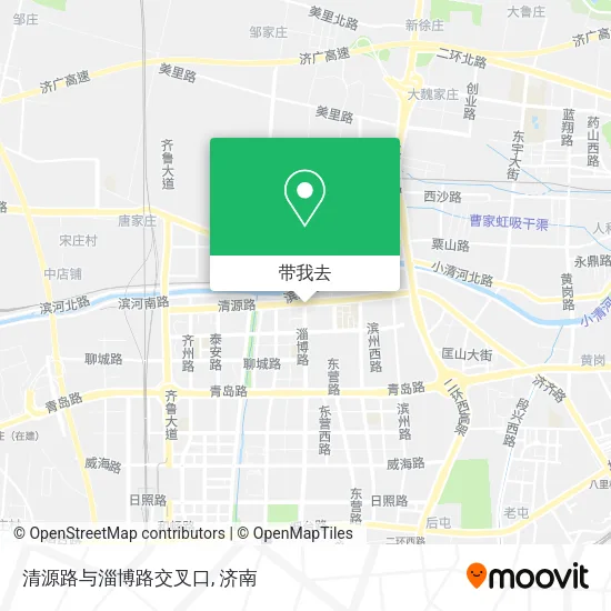 清源路与淄博路交叉口地图