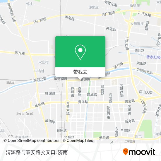 清源路与泰安路交叉口地图