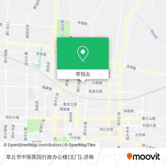 章丘市中医医院行政办公楼(北门)地图