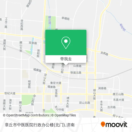 章丘市中医医院行政办公楼(北门)地图