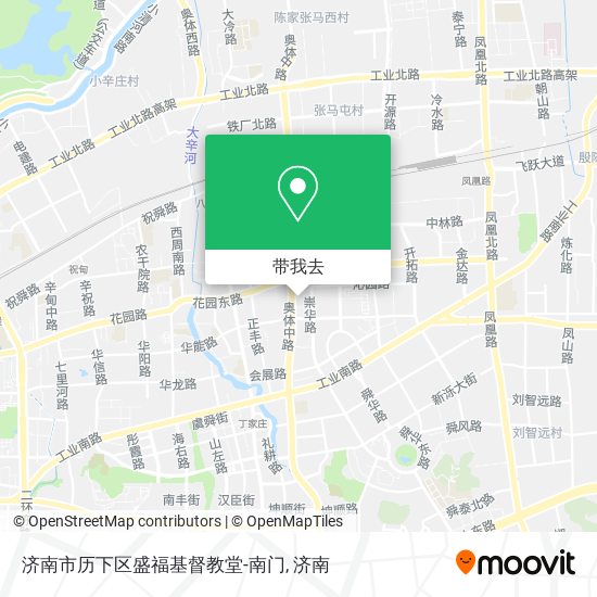 济南市历下区盛福基督教堂-南门地图