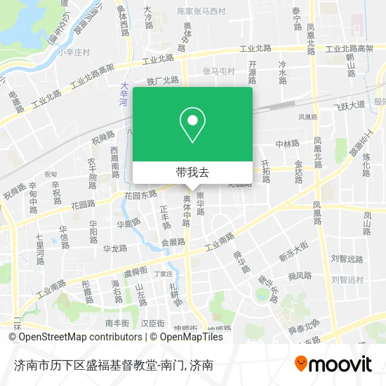 济南市历下区盛福基督教堂-南门地图