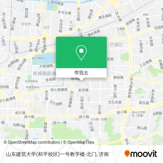 山东建筑大学(和平校区)一号教学楼-北门地图