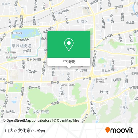 山大路文化东路地图