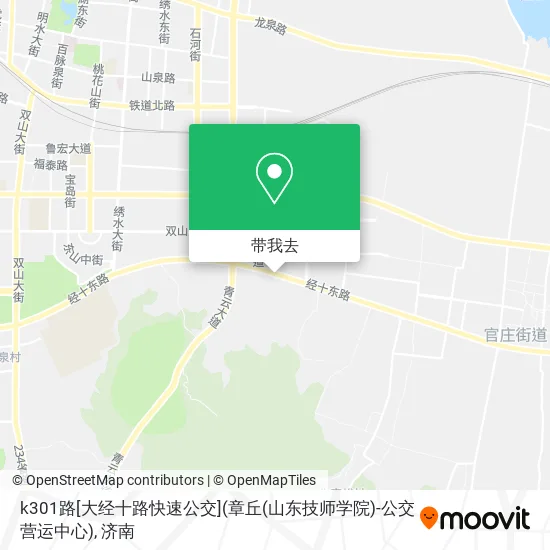 k301路[大经十路快速公交](章丘(山东技师学院)-公交营运中心)地图