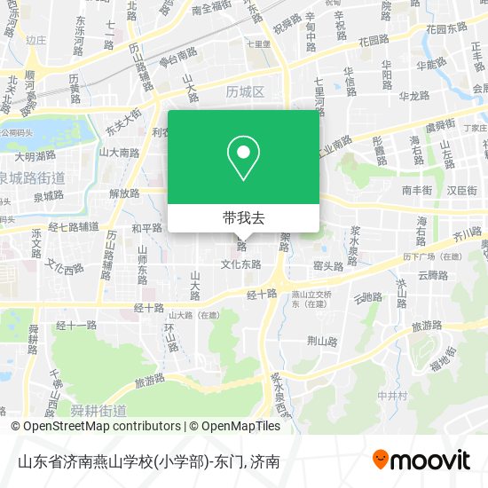 山东省济南燕山学校(小学部)-东门地图
