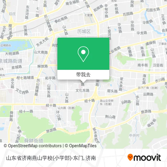 山东省济南燕山学校(小学部)-东门地图