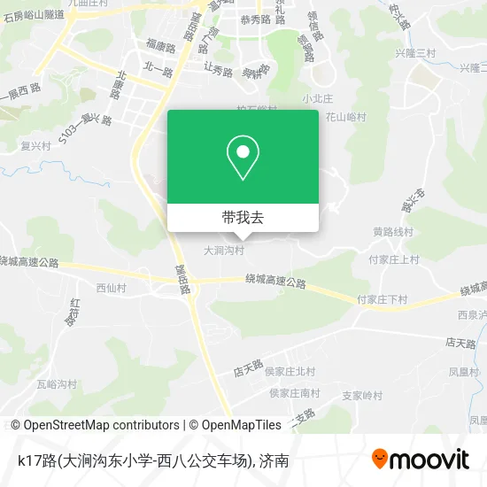 k17路(大涧沟东小学-西八公交车场)地图