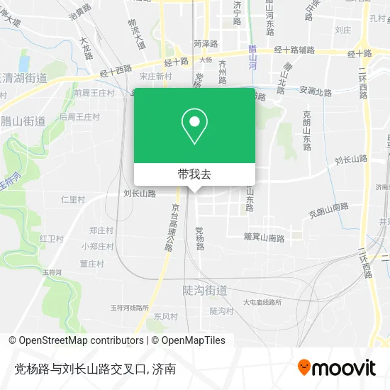 党杨路与刘长山路交叉口地图