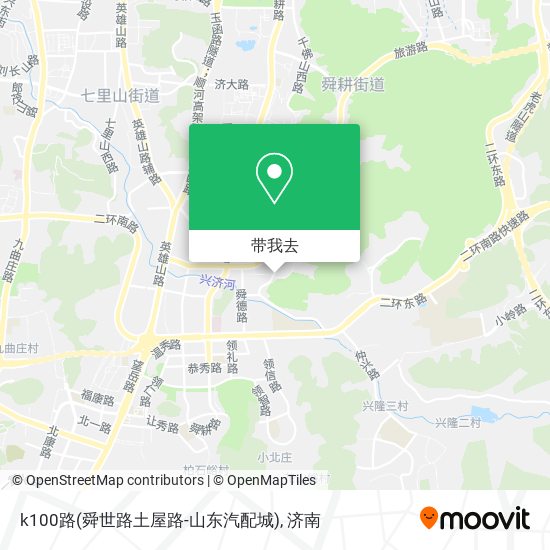 k100路(舜世路土屋路-山东汽配城)地图