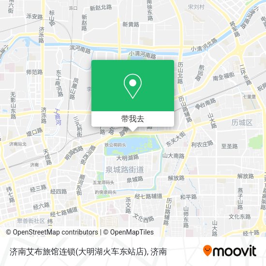 济南艾布旅馆连锁(大明湖火车东站店)地图