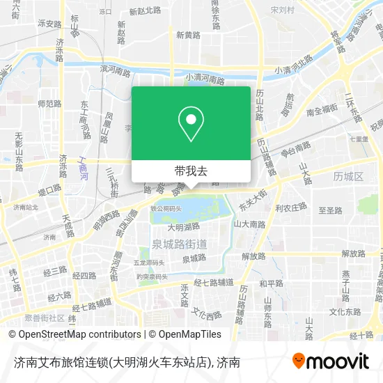 济南艾布旅馆连锁(大明湖火车东站店)地图