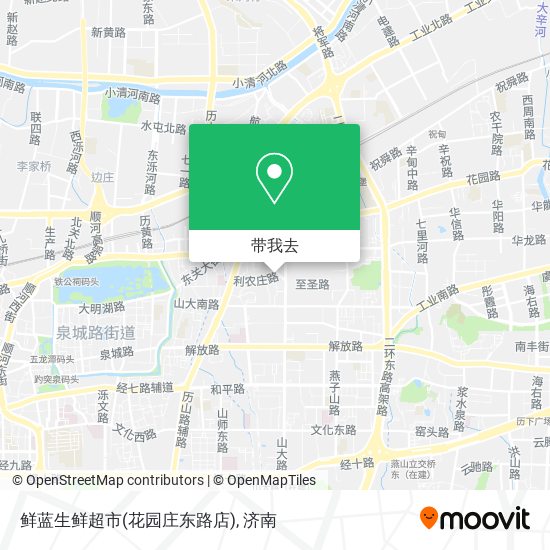 鲜蓝生鲜超市(花园庄东路店)地图