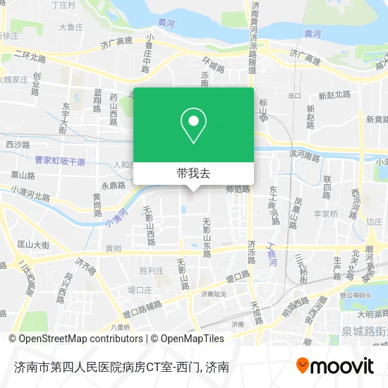 济南市第四人民医院病房CT室-西门地图