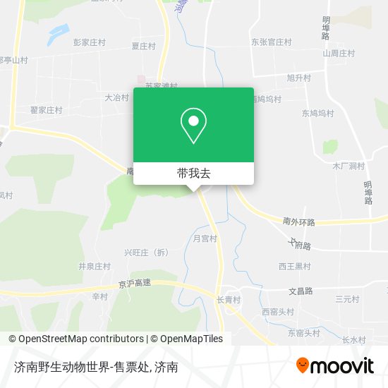 济南野生动物世界-售票处地图