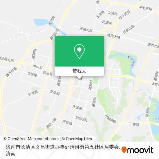 济南市长清区文昌街道办事处清河街第五社区居委会地图