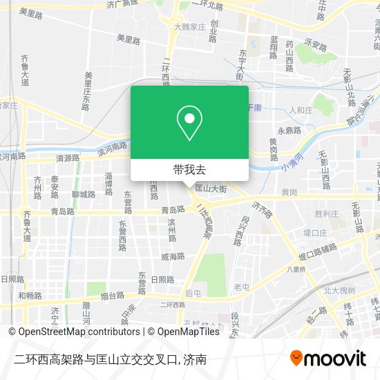 二环西高架路与匡山立交交叉口地图