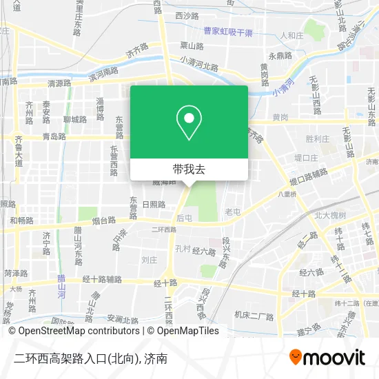 二环西高架路入口(北向)地图