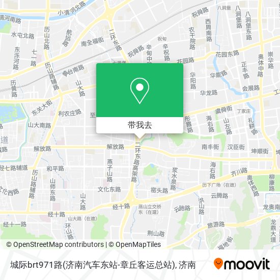 城际brt971路(济南汽车东站-章丘客运总站)地图