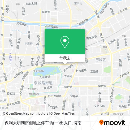 保利大明湖南侧地上停车场(一)出入口地图